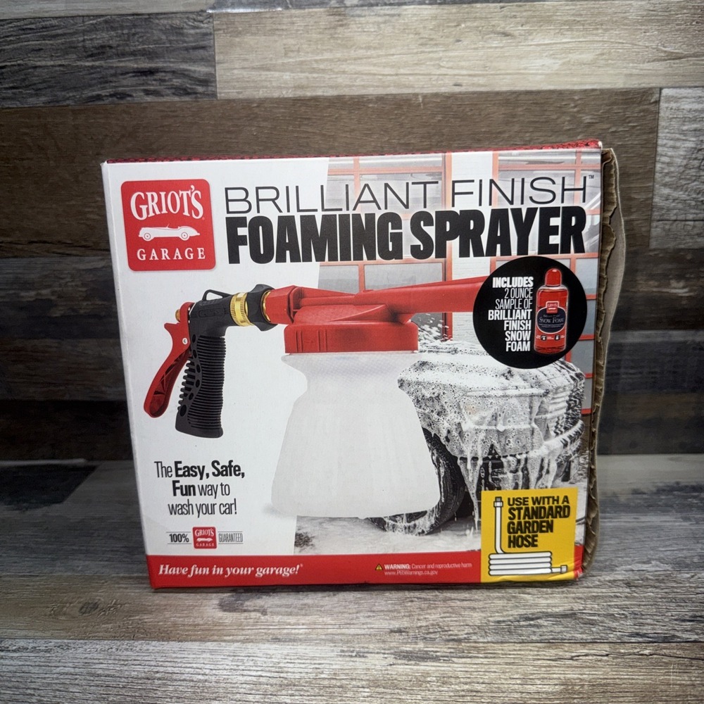 Griot's Garage Brilliant Finish Foaming Car Wash Sprayer Window Cleaner NEW